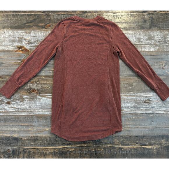 Athleta Balance Dress Size XS Brownish Red Long Sleeve Pockets Sweater Dress - Picture 2 of 8